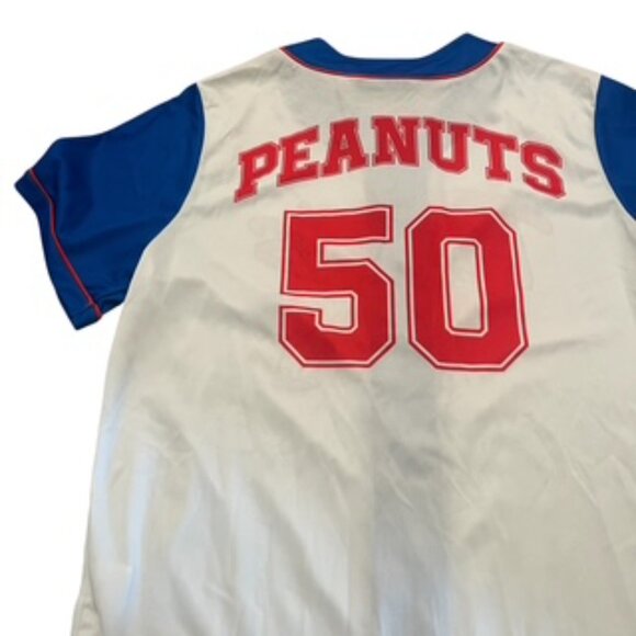 NEW Snoopy Baseball Jersey Women’s Size Large Peanuts Button Up NWT - Picture 5 of 10